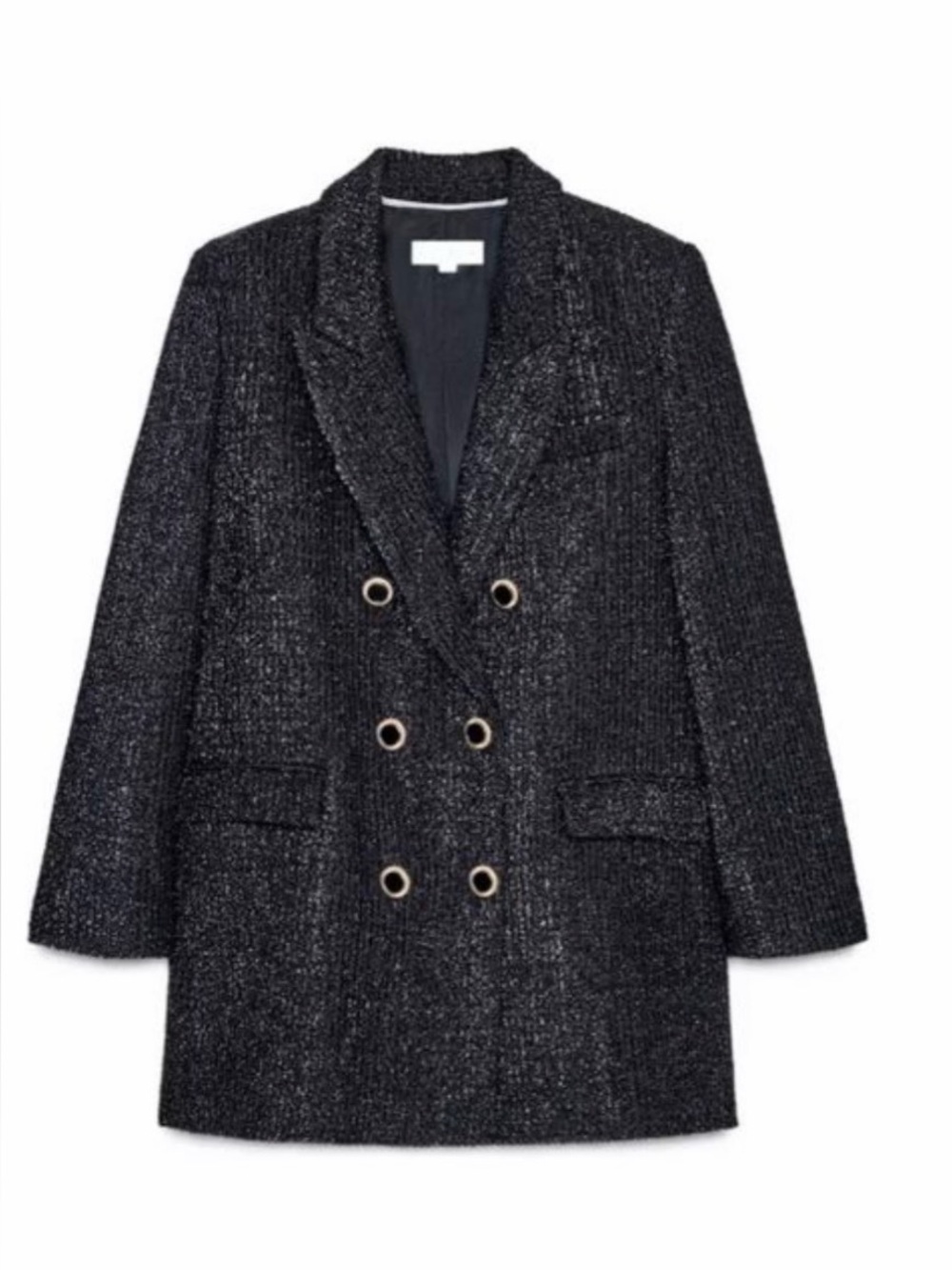 Zara Metallic Double-Breasted Women's Blazer